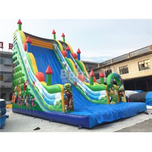 Quality 11X6X9m Commercial Inflatable Slide , PVC Tarpaulin Blow Up Jumping Castle for sale