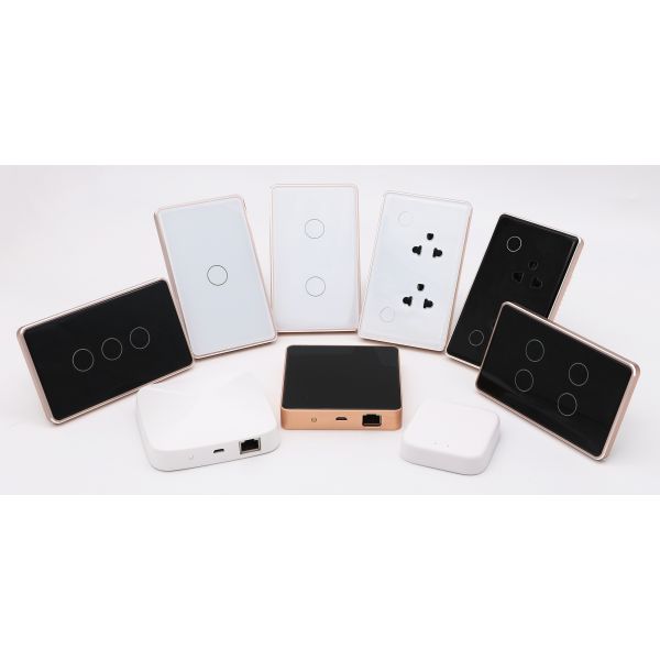 Smart Home Lights Wall Switch Controller Smart Home System Iot Wifi Zigbee Touch 2 Gang Switch