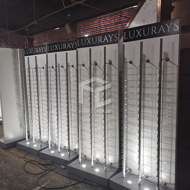 Laminate Sunglass Wall Display Case For Optical Store