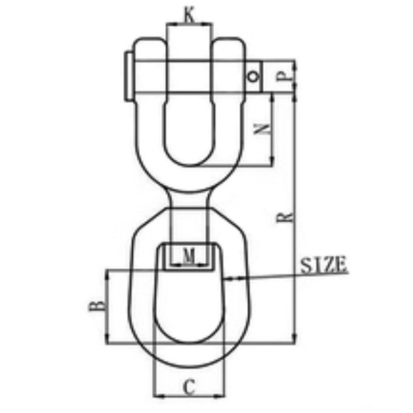 Zinc Plated Jaw End Swivel Crosby G403 Carbon Steel US Type