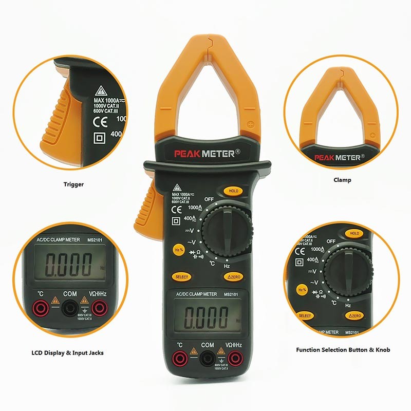 Auto Power Off Clamp Insulation Meter Low Battery Indication Overload Protection