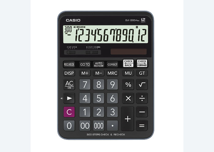 For Casio DJ-120D plus Financial Accountant Calculator 300 step review machine back check