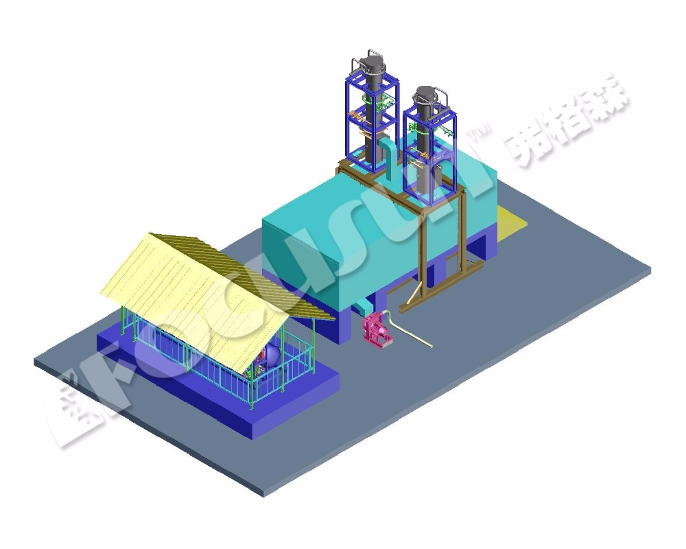 Rake Ice Storage and Crushing Snow Making System for 700 Square Meters Using Tube Ice