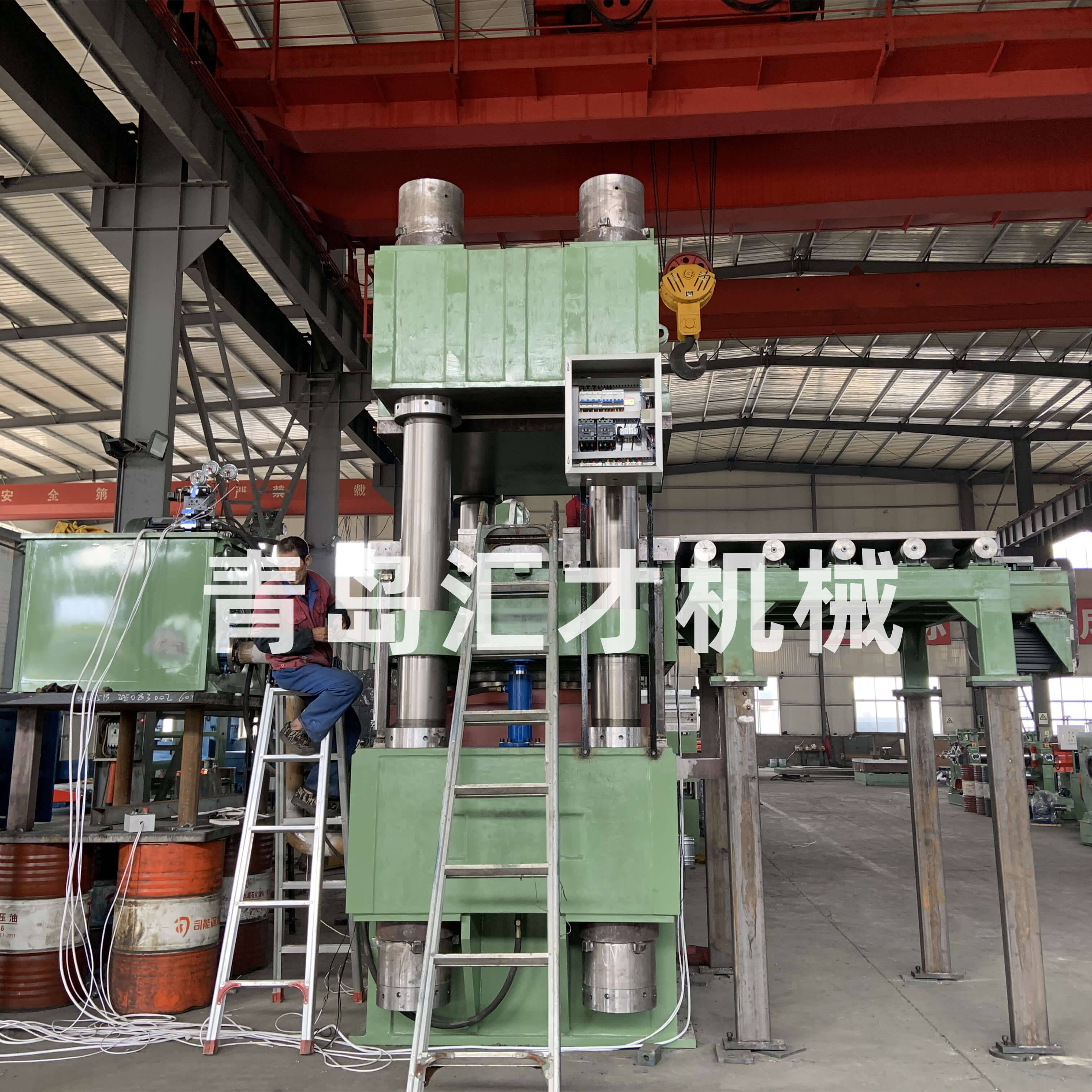 Plate Size 2000x2000mm Shock Absorbing Support Vulcanizing Press Machine 50000