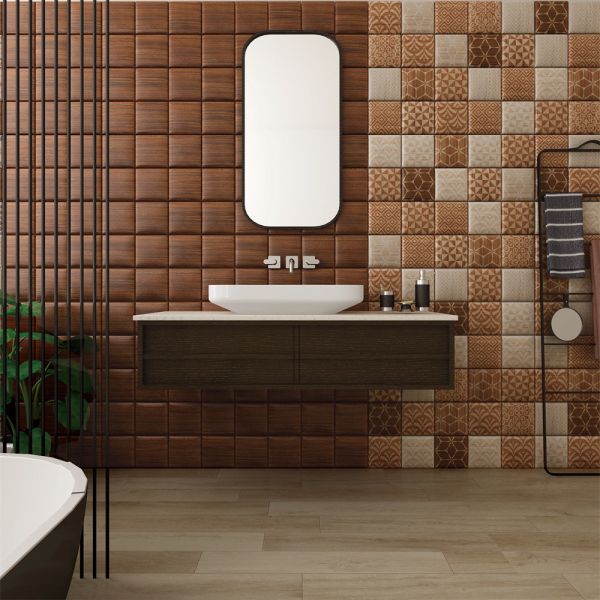 Coffee Color 152x152mm Ceramic Wall Tile for Bathroom and Office