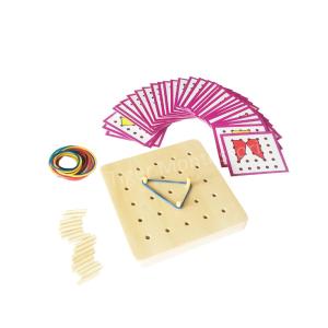 Quality Montessori Materials - Small Geomertic Board 11*11*1.5cm for sale
