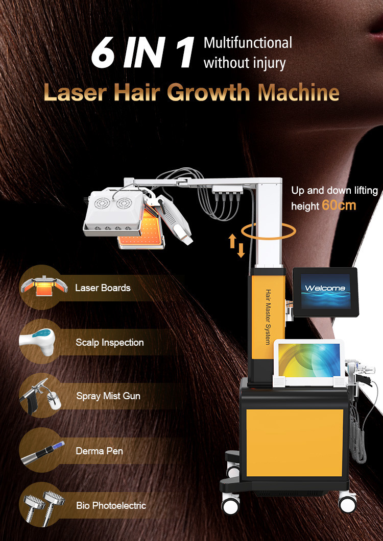 650nm 6 In 1 Laser Hair Growth Device For Scalp Care / Hair Regeneration