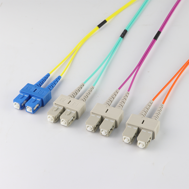 Electrical Fiber Optic Patch Cords SC APC to SC UPC 3 Meters