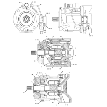 Caterpillar 2458998 Parts scheme PUMP GP-PISTON