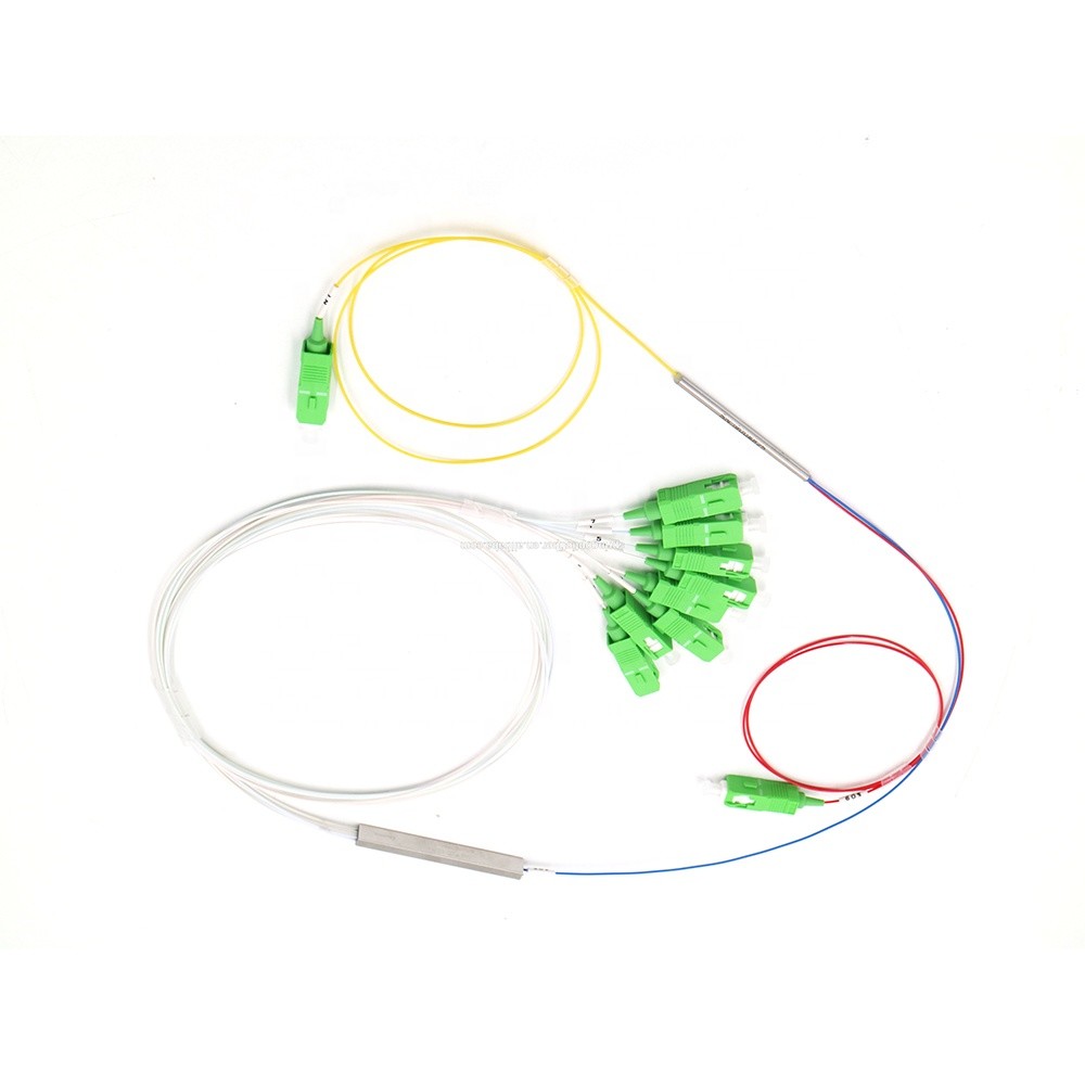 FTTH Hybrid 1x8 1X2 FBT Coupler SC/APC Fiber Optic Splitter