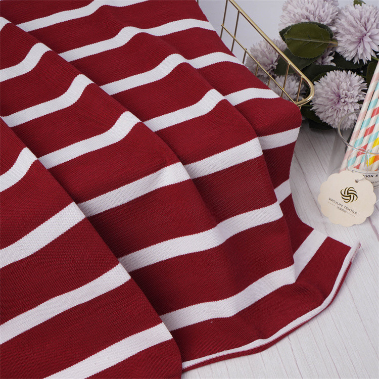 Soft Wear-Resistant Sweat-Absorbent Striped Knit Fabric For Polo Shirt