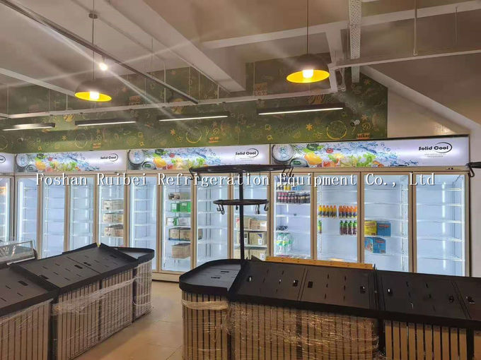 Wholesale supermarket glass door display freezer commercial refrigerator freezer