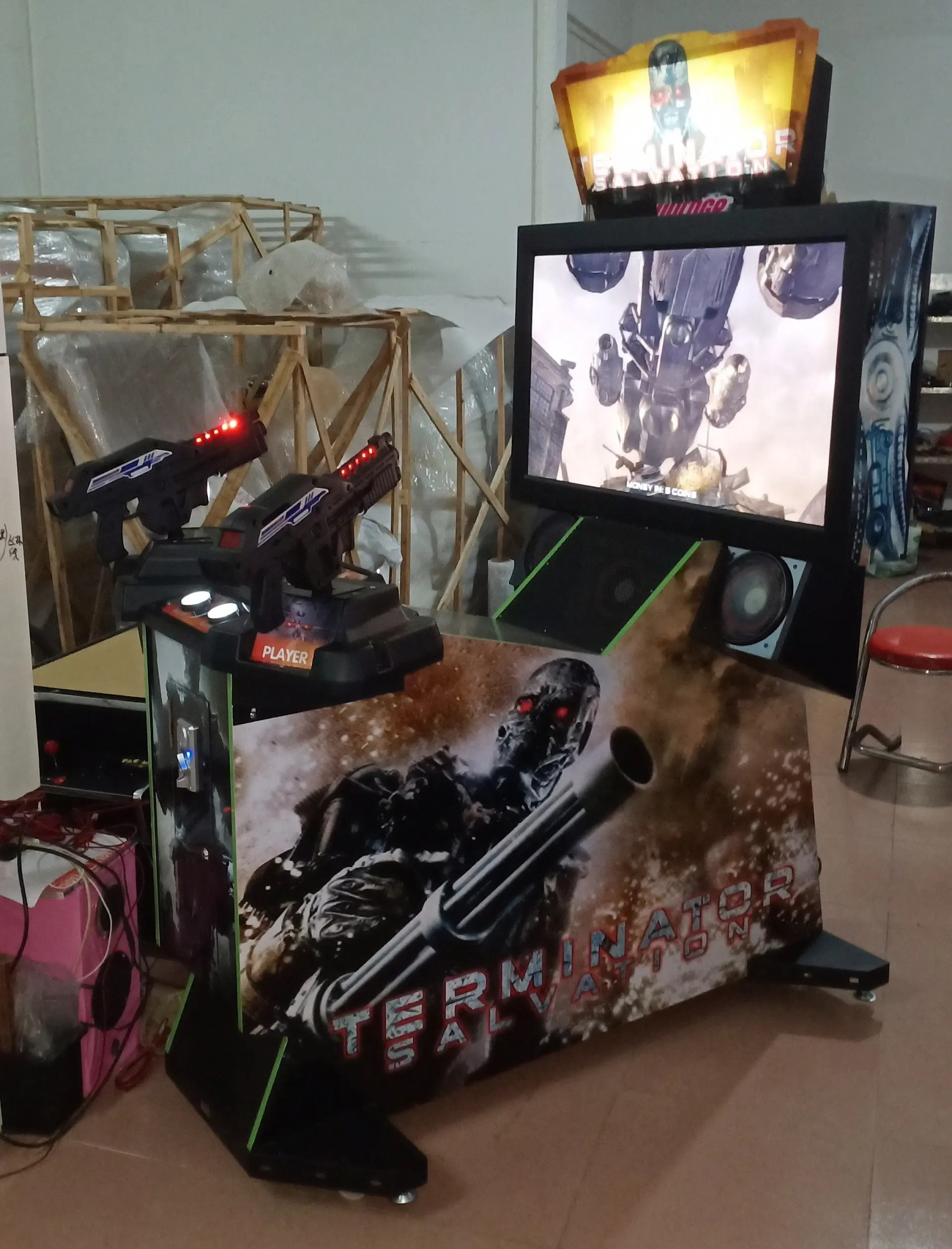 42'' LCD Erminator Salvation Shooting Gun Game Machine Exciting Arcade Video Gun Shooting Games