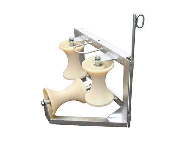 Corner Ground Cable Reel Roller Assembly Three Roller For Laying Cable