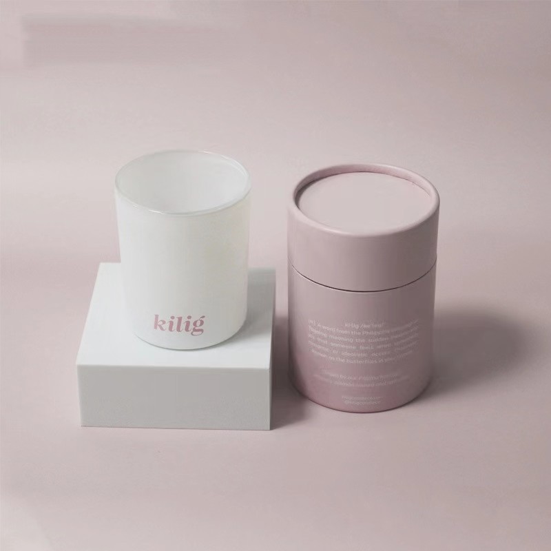 Candle Tea paper cylinder packaging Customizable Design Matt Lamination / Foil Stamp