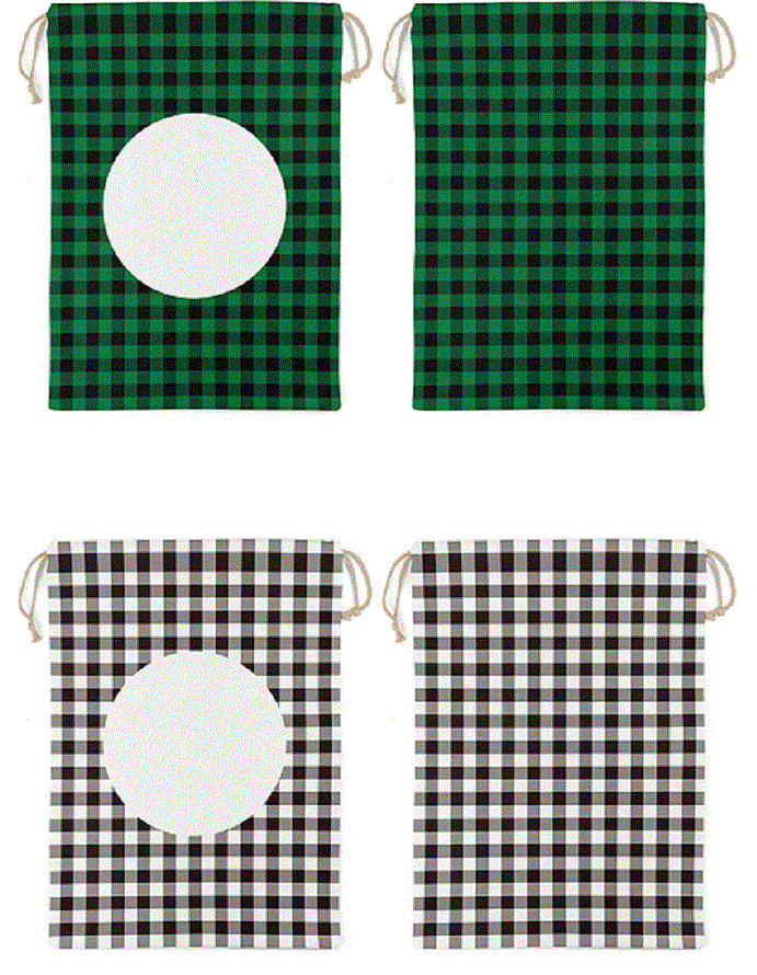 Personalized Linen Christmas Sublimation Drawstring Bag Customized Various Sizes