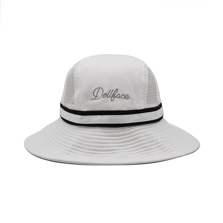 58cm Fisherman Bucket Hat Outdoor Big Brim Cotton Mesh Fabric