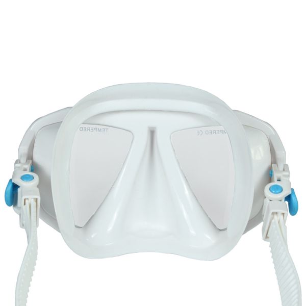 Adjustable Silicone Snorkel Polarized Dive Mask Set For Kids 14cm