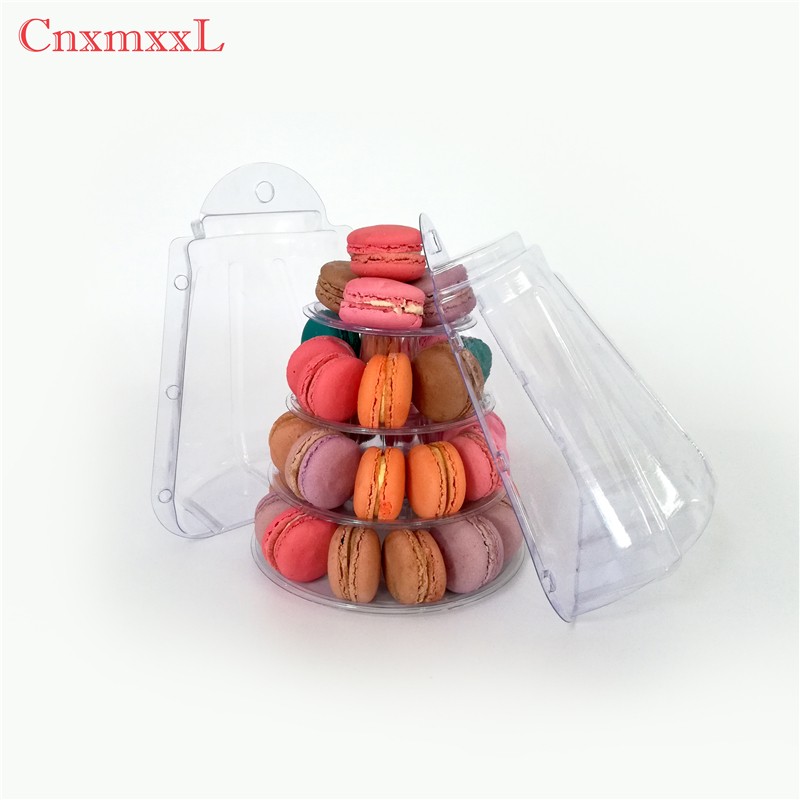 4 Tier Macaron Tower Dessert Food Display Stand For Cake Shop Sweets Packaging Box