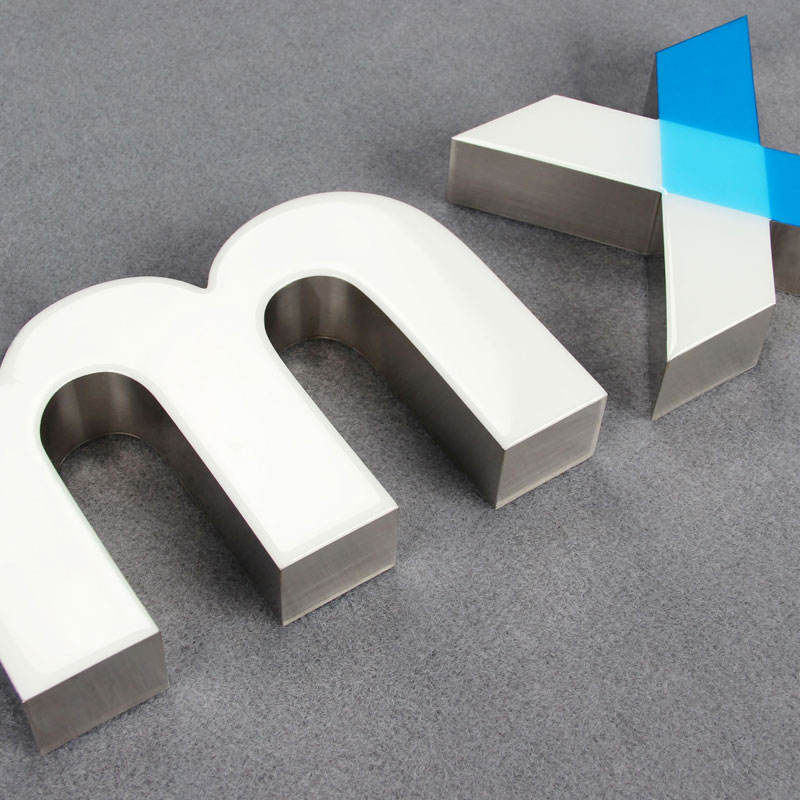 Outdoor Sign Board Stainless Steel Acrylic Led Lighting Illuminated Letter Signs
