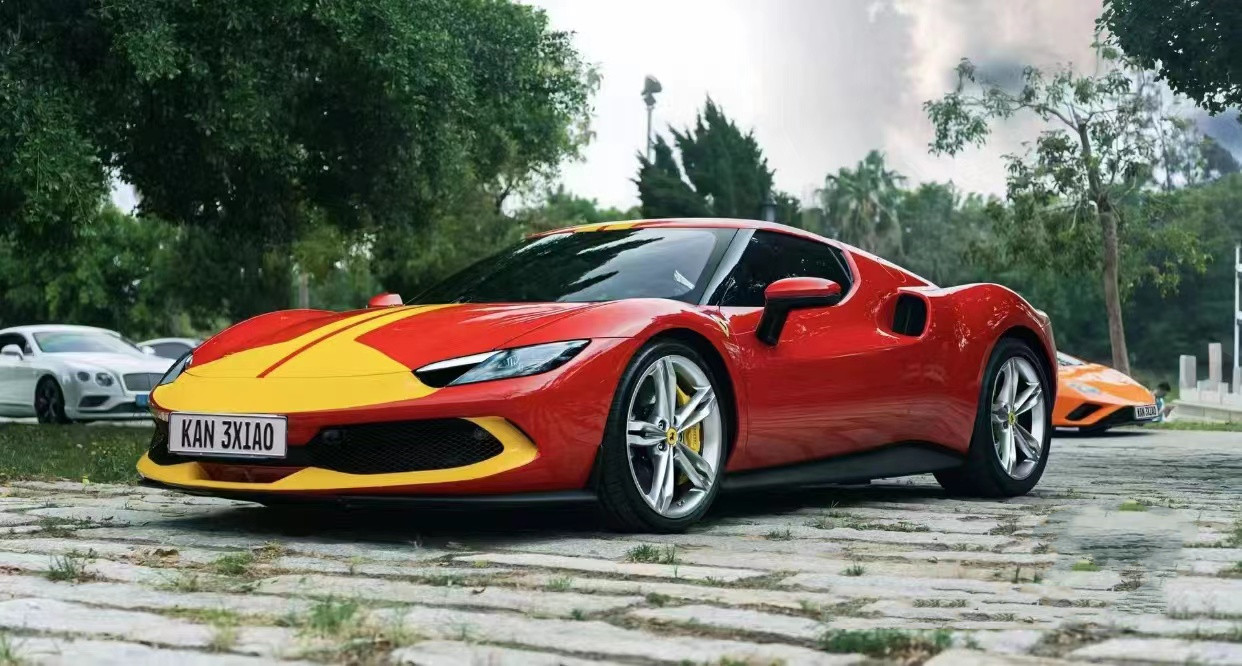 296GTB Ferrari Body Kit 296GTB OEM Carbon Fiber Universal Front Diffuser Spoiler Body Kit