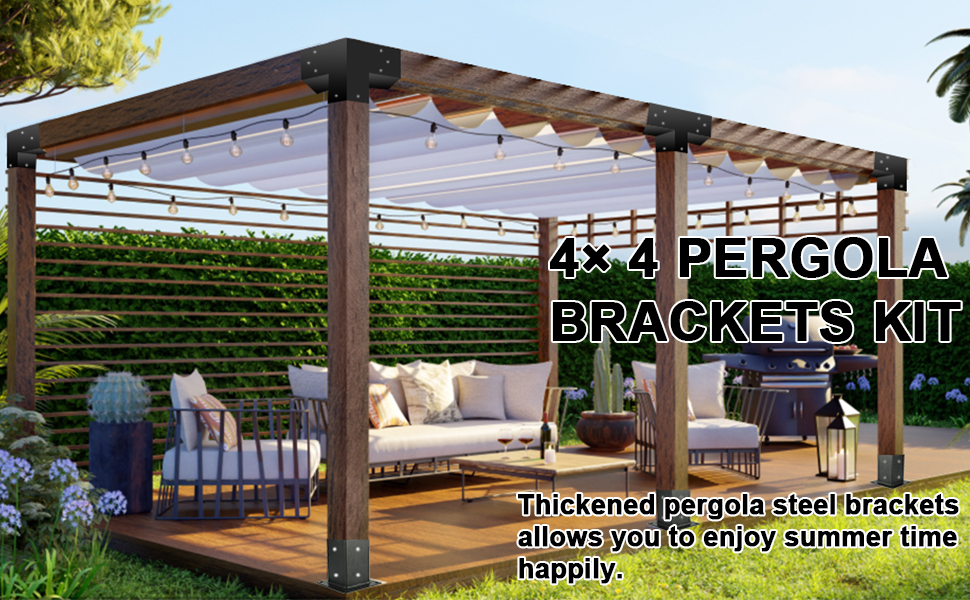 3-Way Right Angle Corner Bracket for 4 x 4 Inch Pressure Treated Wood Beams and Durable