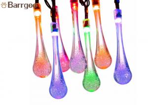 2V 30 LED Water Drop Multi Colored Solar String Lights Solar Powered Christmas Fairy Lights 