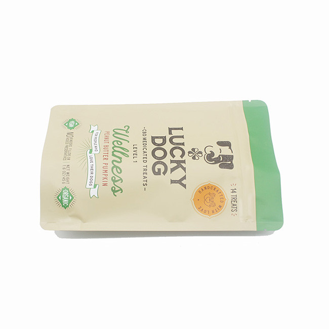 Custom High Quality Kraft Paper Zipper Pouch For Dog Food Big Packaging Plastic Bags For Pet