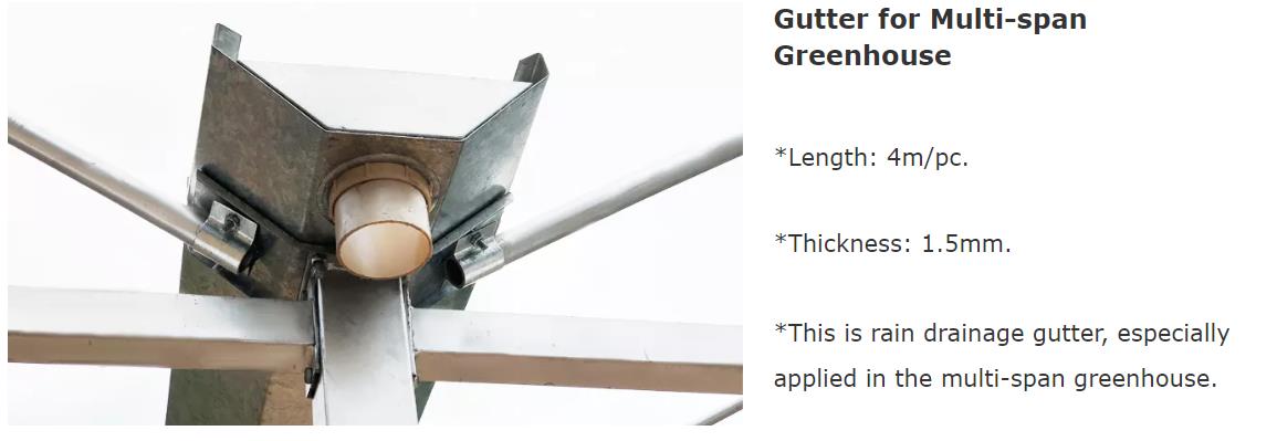 High Efficiency Agricultural Multi Span Greenhouse 200micro PE Film Covered