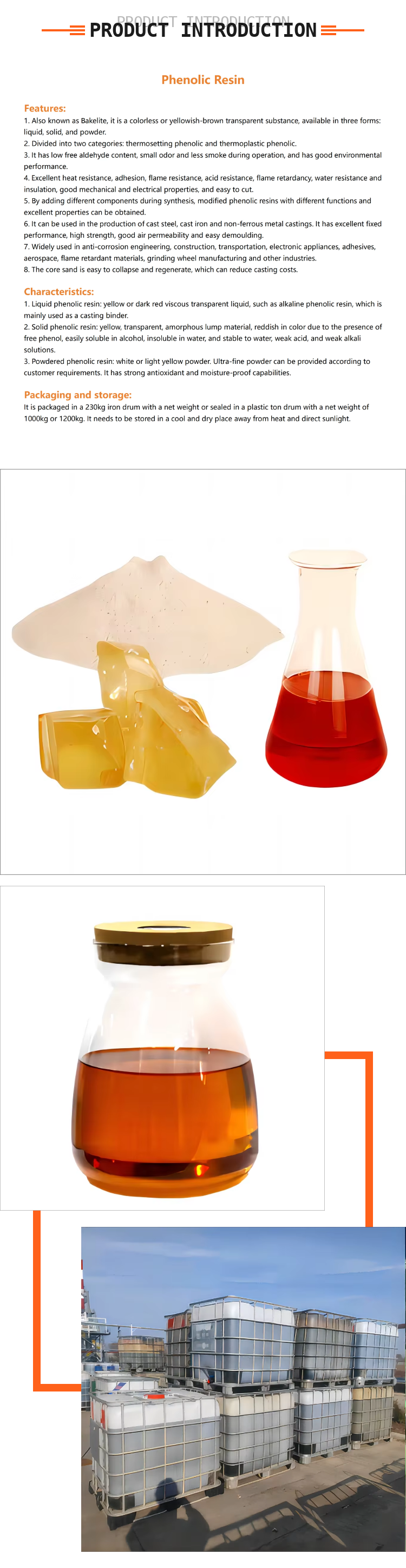 2024 Customization for Liquid CO2 Cured Alkaline Phenolic Resin Shelf Life of 12 Months
