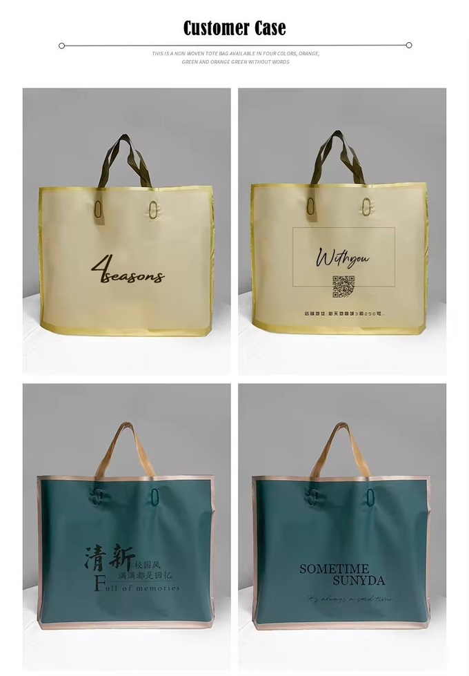 Recyclable Plastic Bag With Handle Mailing Bags Personalised Tear Roof / Waterproof