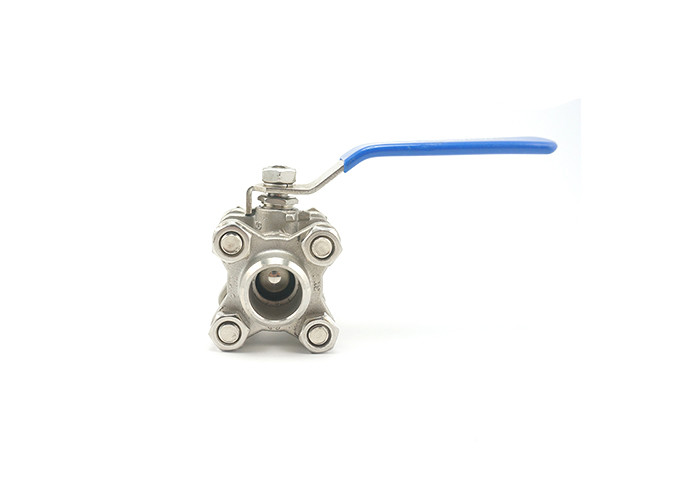 Forged Stainless Steel Valves Hygienic Ball Valves 3pcs Body Heat Resistance