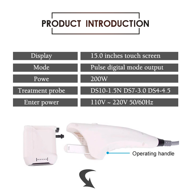 Ultrasonic 4D HIFU Beauty Machine Face Lifting Eye Wrinkle Remover Machine