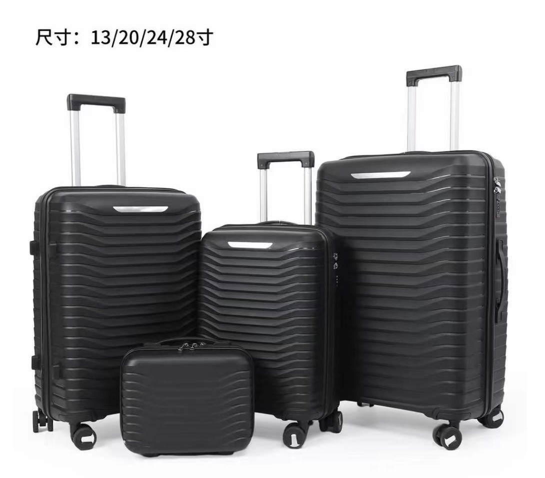 Custom Waterproof Suitcase 20 Inch Valise Trolley Bag Aluminum Women PP Luggage