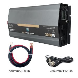 3000W Pure Sine Wave Power Inverter 12V/24V 110V/220V