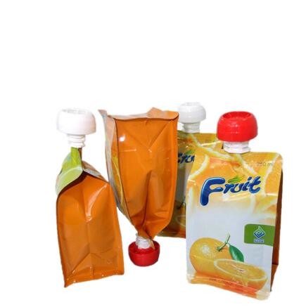 Flexible Plastic Stand Up Liquid Packing Custom Printed Pouch With Spout For Coconut Water