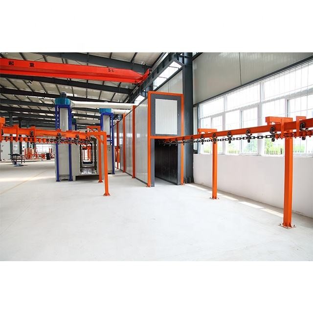 Versatile Overhead Powder Coating Conveyor System Powder Coating Paint Lines Systems For Varied Sizes