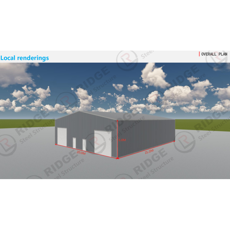 Prefab Workshop Industrial Warehouse Steel Structure Building Construction