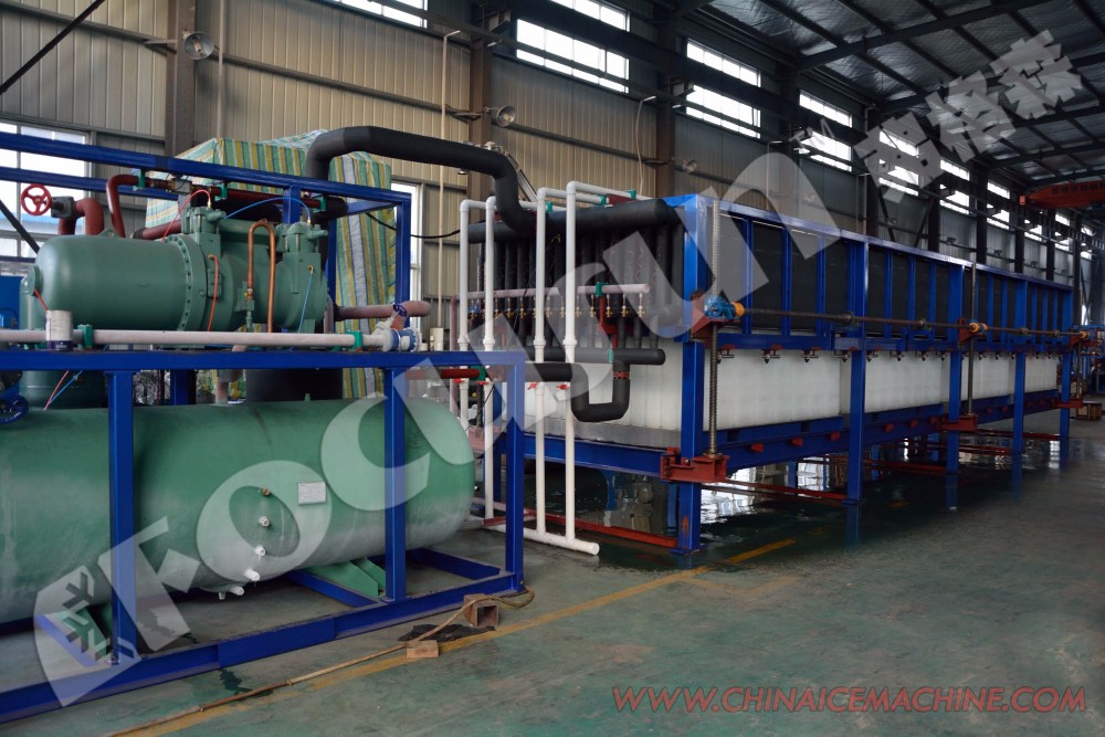 Compressor Direct Refrigeration Block Ice Machine For Large Ice Production