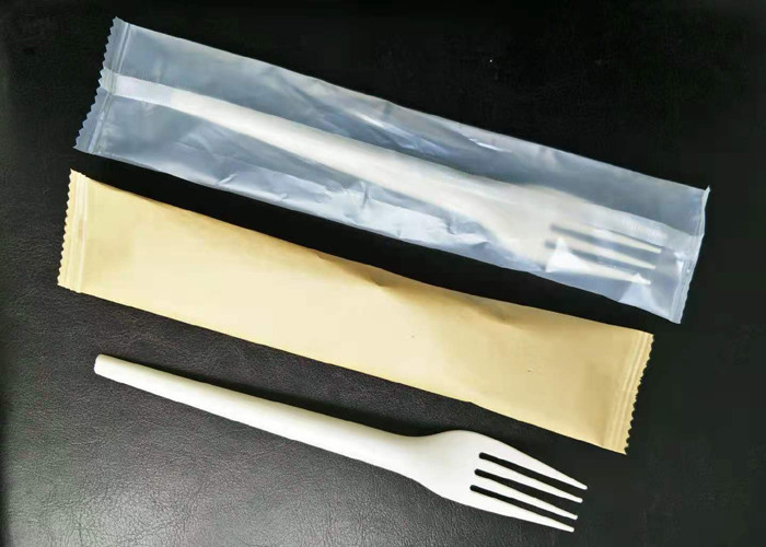 Kraft Paper Wrapper White 171mm Compostable Forks