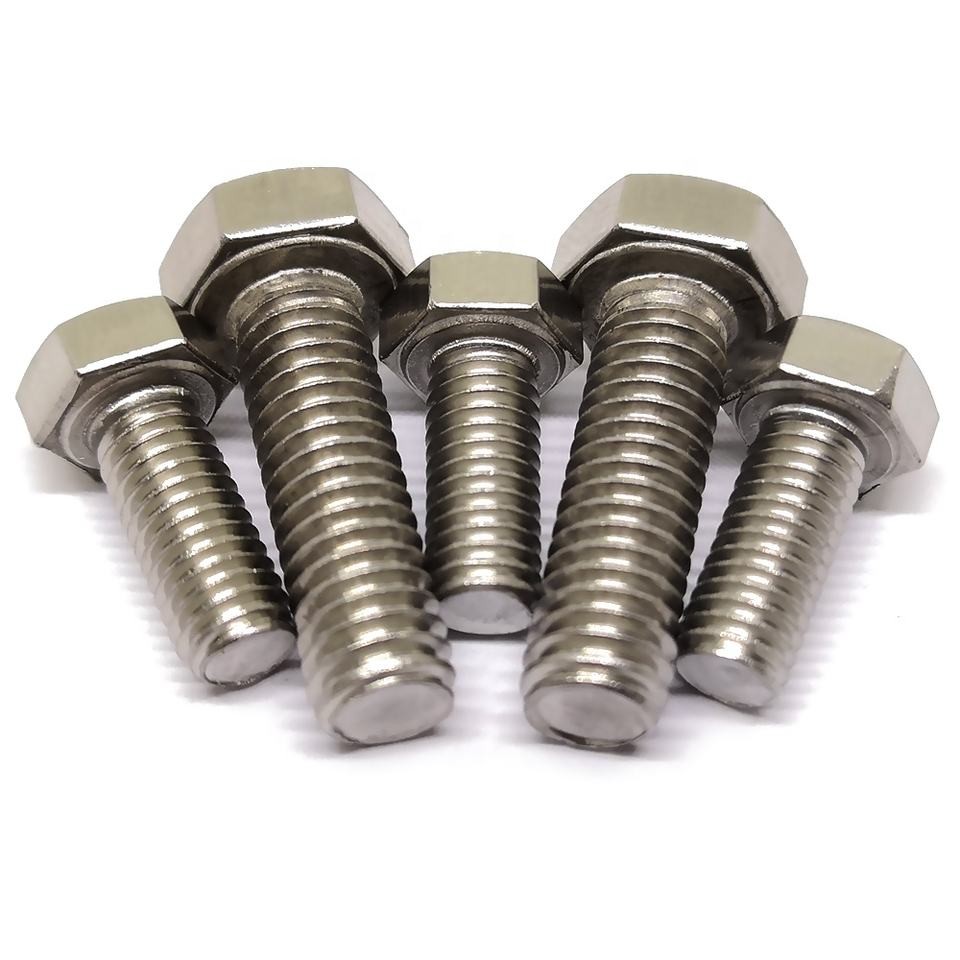 SS304 316 Hex Bolts And Nuts Din 933 Full Thread Half Thread Hexagon Head Bolts