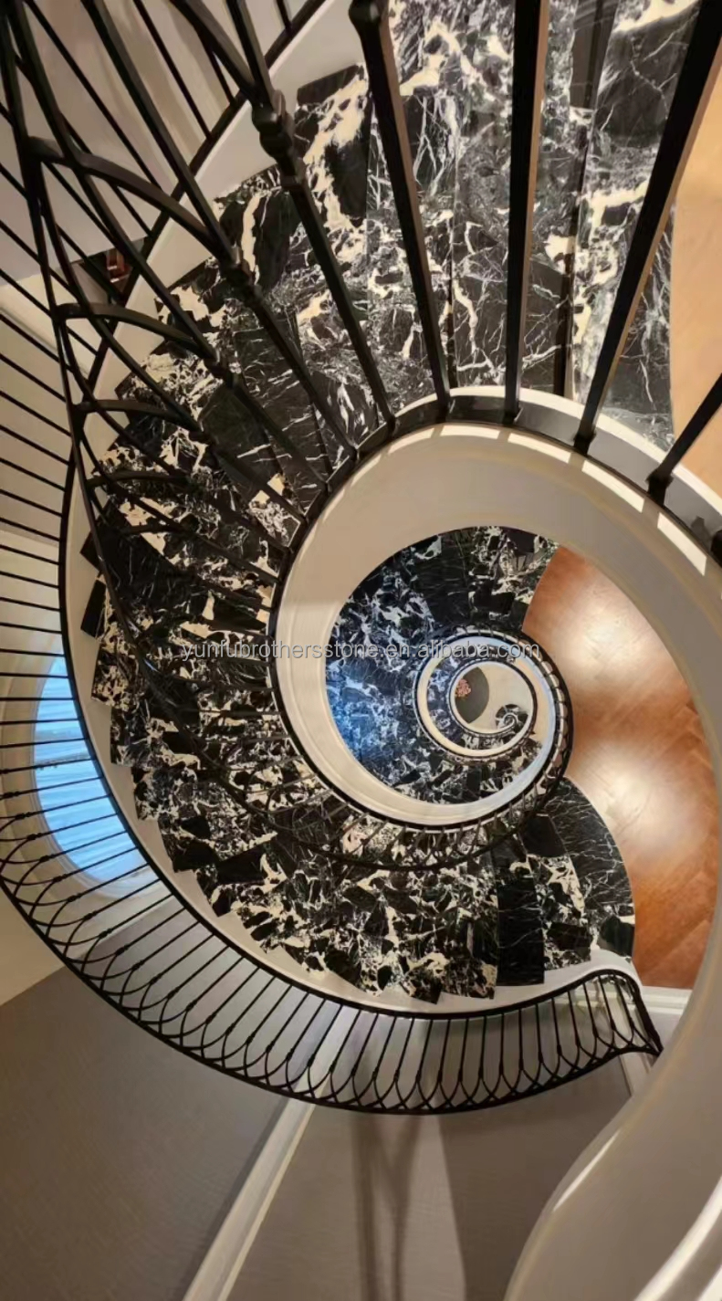 Modern Polished White Marble Stairs Tiles Cut-to-Size Natural Stone for Interior Design