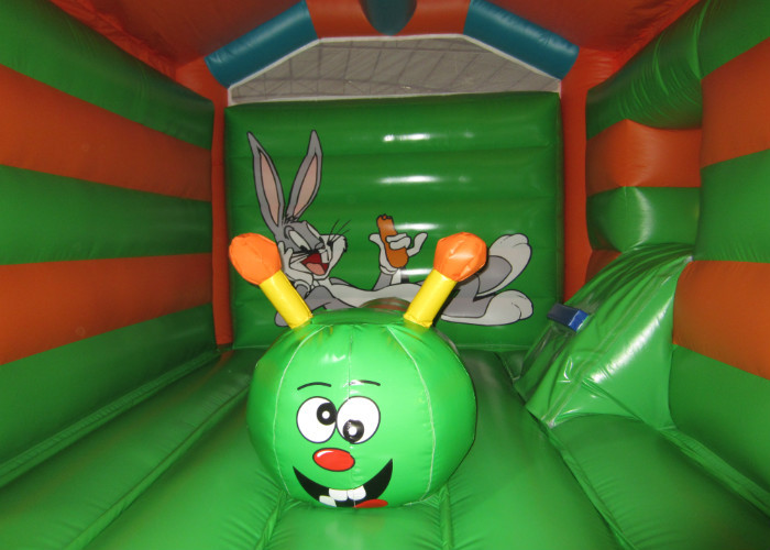 Carotte / Rabbite Combo Inflatable Jump House Strong Pvc Fire Resistance For Backyard