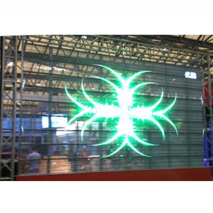Quality See through transparent led display window advertising for sale