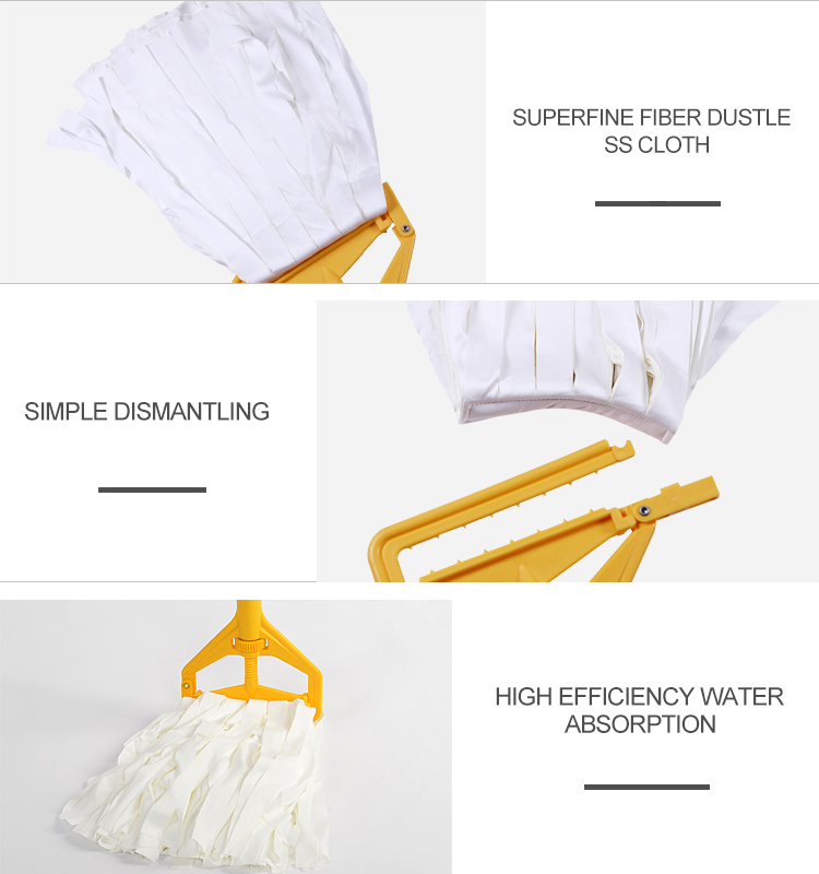 PP Mop Head Floor Cleaning Industrial Microfiber Strip Cleanroom Mop