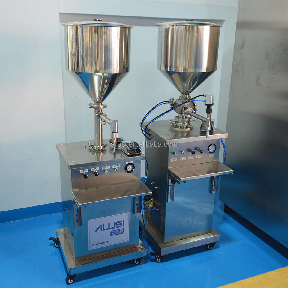 Liquid And Paste Cream Jam Sauce Jar Filling Machine Pneumatic Single Head Bottle Filler