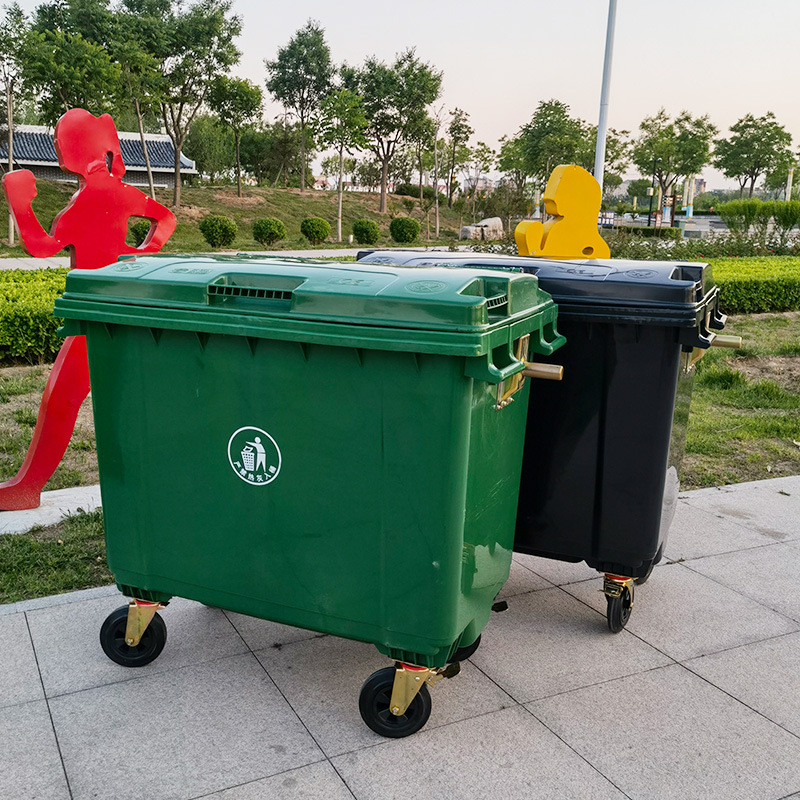1100 Liter Outdoor Dumpster Garbage Bin Industrial Outdoor Plastic Garbage Bin Recycle Bin