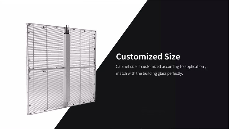 High Transparency 3.91mm Transparent LED Display Screen Indoor Glass Window