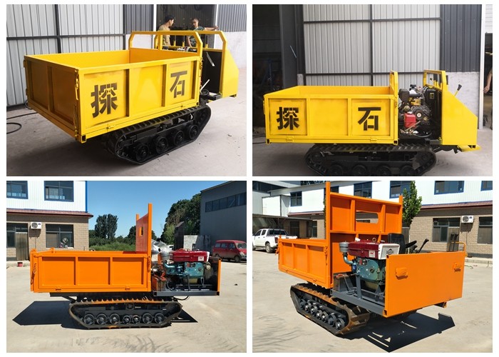 Durable Small Tracked Dumpers / Rubber Track Carriers With Automatic Transmission