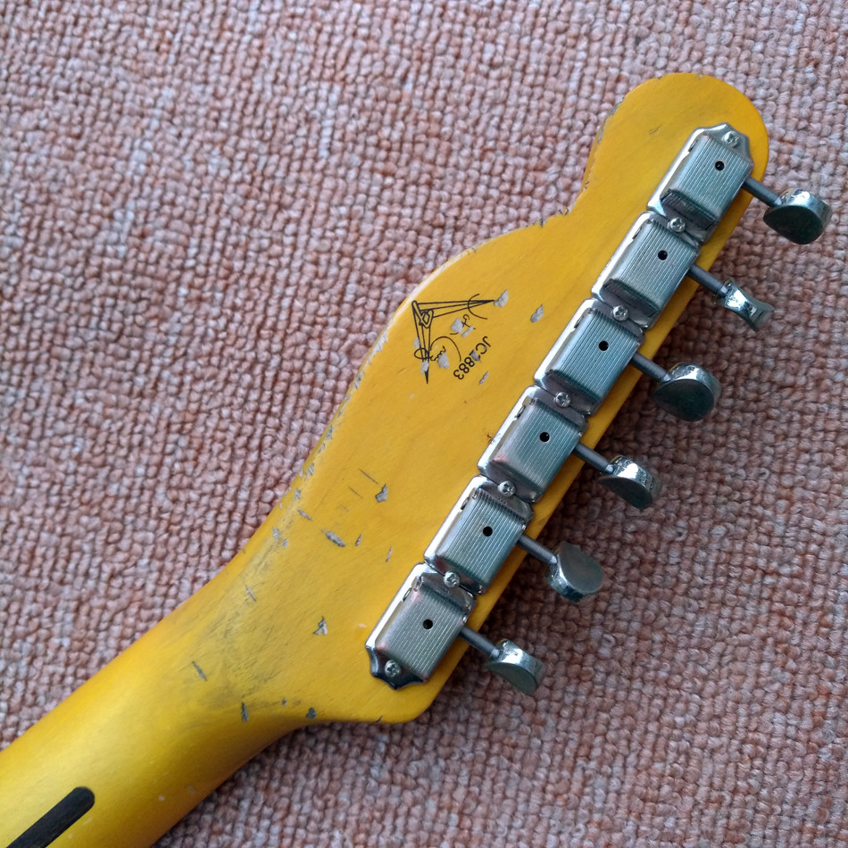 High quality relic remains TELE electric guitar, handmade TELE aged relic electric guitar